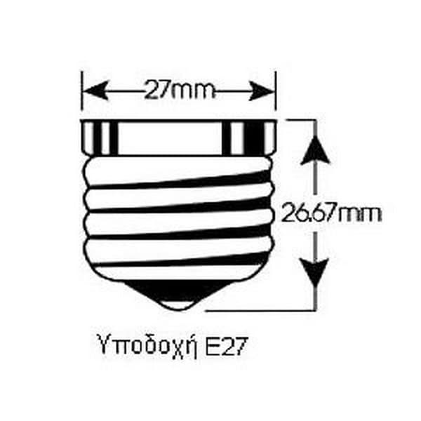 Διακοσμητική λάμπα led filament (carbon) T32 Ε27 1.7watt 230v δέσμης 360° θερμό λευκό 2100Κ 130lumen ΚΩΔ. 0119-13126