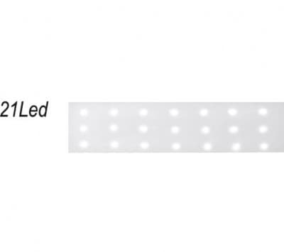 Φωτιστικό led επίτοιχο αλουμινίου ορθογώνιο σατινέ με 21 led 1,3watt 230v στεγανό ip54 θερμό λευκό φώς