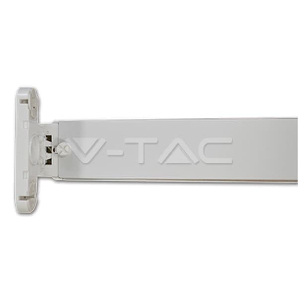 Φωτιστικό οροφής σκαφάκι v-tac για λάμπες LED T8 Φθορίου διπλό λευκό (χωρίς λαμπτήρα) 2Χ120cm
