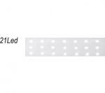 Φωτιστικό led επίτοιχο αλουμινίου ορθογώνιο σατινέ με 21 led 1,3watt 230v στεγανό ip54 ψυχρό λευκό φώς