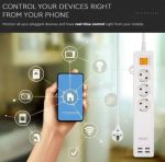 Πολύμπριζο WiFi με 3 Σούκο & 4 USB Συμβατό με Amazon Alexa & Google Home 8447 - V-TAC