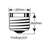 Διακοσμητική λάμπα led filament (carbon) T32 Ε27 1.7watt 230v δέσμης 360° θερμό λευκό 2100Κ 130lumen ΚΩΔ. 0119-13126