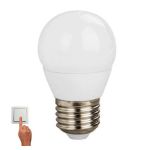 Λάμπα led diolamp μπαλάκι ε27 7watt 230v/ac step dimmable ψυχρό λευκό 6000Κ 570lumen Κωδικός: G45727CWSD