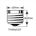 Λάμπα Led E27 A60 12W 230V 1080lm 6000K Ψυχρό Λευκό Φ60mm E27-00310