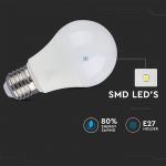 Λάμπα Led E27 A60 3 Step Dimmable SMD 9W 806lm Θερμό Λευκό 2700Κ Φ60mm Blister 2τμχ 7288 - V-TAC