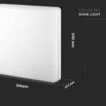Led Πλαφονιέρα Τετράγωνη Λευκή Samsung Chip 15W 1500lm Θερμό Λευκό 3000K IP44 20x20cm 13909 - V-TAC