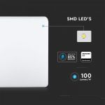 Led Πλαφονιέρα Τετράγωνη Λευκή Samsung Chip 15W 1500lm Φυσικό Λευκό 4000K IP44 20x20cm 55679 - V-TAC