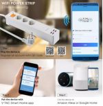 Πολύμπριζο WiFi με 3 Σούκο & 4 USB Συμβατό με Amazon Alexa & Google Home 8447 - V-TAC