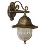 Φωτιστικό απλίκα τοίχου Heronia Lighting μονόφωτη μπρονζέ πλαστική στεγανή ip23 με ντουί Ε27 sku: 07-1118