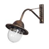 Φωτιστικό απλίκα τοίχου Heronia Lighting μονόφωτη μπρονζέ πλαστική στεγανή ip23 με ντουί Ε27 sku: 32-0027