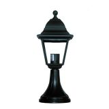 Φωτιστικό κολωνάκι Heronia Lighting μονόφωτο 31CM μαύρο πλαστικό στεγανό ip23 με ντουί Ε27 sku: 10-0094