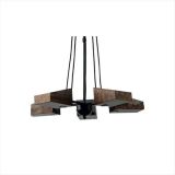 Φωτιστικό οροφής πεντάφωτο μαύρο-χαλκός aca-decor 2018 600mm με ντουί ε27 Κωδικός : EG166125PBC