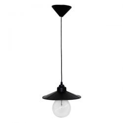 Φωτιστικό οροφής πλαστικό Heronia Lighting μονόφωτη καμπάνα μαύρη Ø 180mm (ντουί ε27) sku : 11-0092