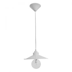 Φωτιστικό οροφής πλαστικό Heronia Lighting μονόφωτη καμπάνα λευκή Ø 240mm (ντουί ε27) sku : 11-0103