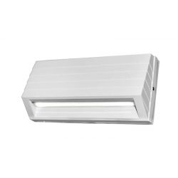 Led φωτιστικό επίτοιχο αλουμινίου κυρτό λευκό  3.2watt με 18 led 230V στεγανό ip54 θερμό λευκό