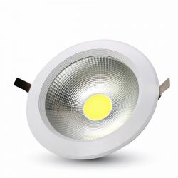 LED φωτιστικό οροφής COB 10W χωνευτό High-Lumen στρογγυλό ψυχρό λευκό 6400Κ φως Κωδ: 1272
