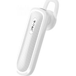 Ακουστικό Bluetooth για κινητά τηλέφωνα λευκό V-TAC Κωδικός: 7701