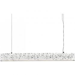 Φωτιστικό Οροφής Klimt Κρεμαστό Λευκό Terrazzo & Μαύρο Μέταλλο Led 14W 1120lm 120x61cm DCR71LEDP60W - Aca