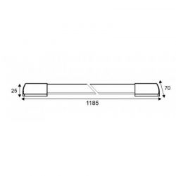 Φωτιστικό Led Γραμμικό Arya 36W 2500lm 3000K Θερμό Λευκό 118.5cm ARYA3630 - Aca