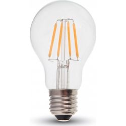 Λάμπα Led E27 A60 Filament 4W 400lm Ψυχρό Λευκό 6000Κ Φ60mm 7120 - V-TAC
