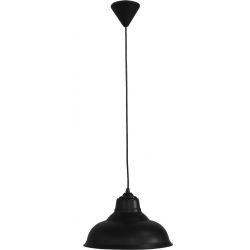 Φωτιστικό Οροφής Κρεμαστό Μονόφωτο E27 Πλαστικό Μαύρο PUBLIC 1L 35-0021 - Heronia