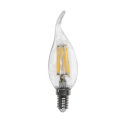 Διακοσμητική λάμπα led filament τύπου κεράκι με μύτη Ε14 4watt 230v 380lumen θερμό λευκό 2700Κ